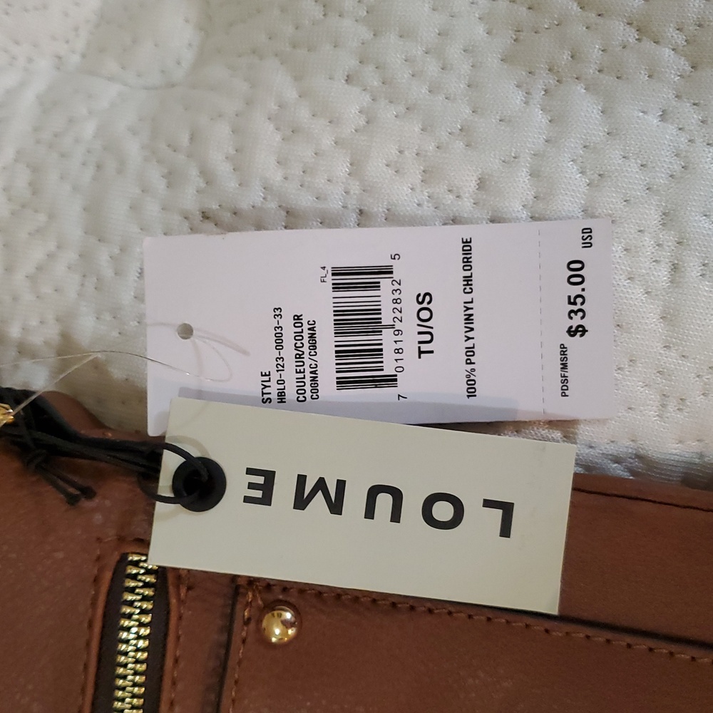 NWT Loume Cognac Crossbody Bag - Picture 2 of 4